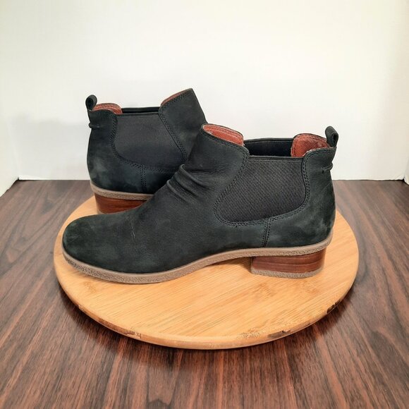 Dansko Bea Womens Size 39 US 8.5-9 Boots Black Nubuck Stacked Heel Waterproof - Picture 6 of 10